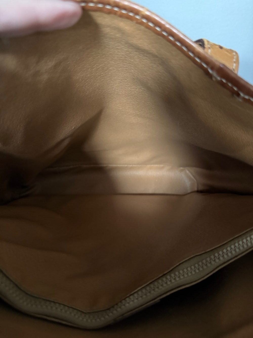 GUC Celine Beige Canvas Tote with Tan Leather Trim - Picture 10 of 10